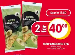 Coop Extra Coop baguettes 2 pk tilbud