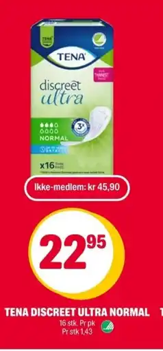 Coop Extra Tena discreet ultra normal tilbud