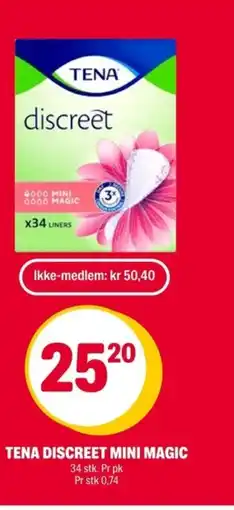 Coop Extra Tena discreet mini magic tilbud