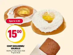 Coop Extra Coop skolebrød/ solbolle tilbud