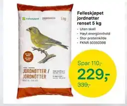 Felleskjøpet Felleskjøpet jordnøtter renset 5 kg tilbud
