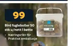 Megaflis Bird fugleboller 50 stk u/nett i bøtte tilbud