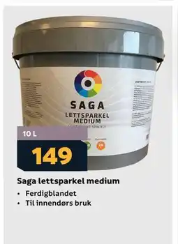 Megaflis Saga lettsparkel medium tilbud