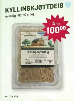 Holdbart KYLLINGKJØTTDEIG tilbud