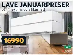 Megaflis Mitsubishi Electric Kaiteki 6600 varmepumpe hvit tilbud