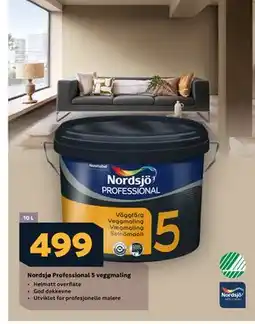 Megaflis Nordsjø Professional 5 veggmaling tilbud