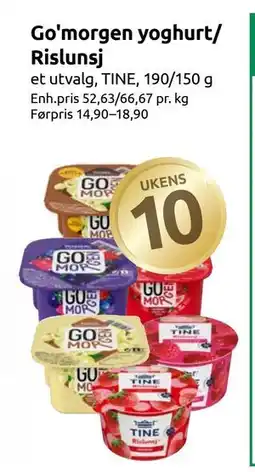 Joker Go'morgen yoghurt/ Rislunsj tilbud