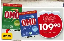 Sparkjøp OMO COLOR & OMO HVITT tilbud