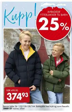 Sparkjøp AVBILDEDE YTTERJAKKER TIL BARN tilbud
