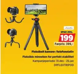 POWER Fleksibelt kamera-/telefonstativ tilbud