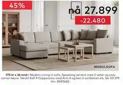 Skeidar Modern Living U-sofa tilbud