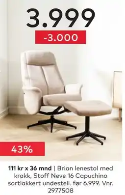 Skeidar Brian lenestol tilbud