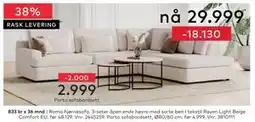 Skeidar Roma hjørnesofa tilbud
