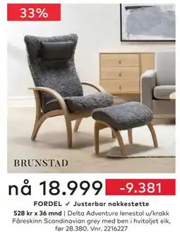 Skeidar Delta Adventure lenestol u/krakk tilbud