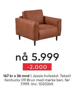 Skeidar Jessie hvilestol tilbud