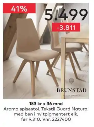 Skeidar Aroma spisestol tilbud