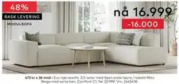 Skeidar Evo hjørnesofa tilbud