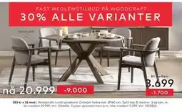 Skeidar Woodcraft rundt spisebord tilbud