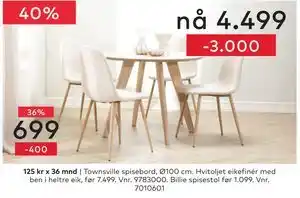 Skeidar Billie spisestol tilbud