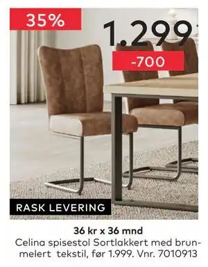Skeidar Celina spisestol tilbud