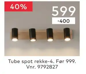 Skeidar Tube spot rekke-4 tilbud