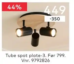 Skeidar Tube spot plate-3 tilbud