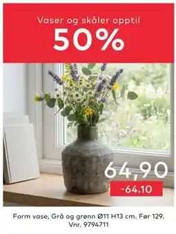 Skeidar Form vase tilbud