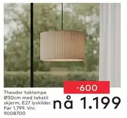 Skeidar Theodor taklampe tilbud