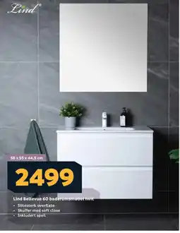 Megaflis Lind Bellevue 60 baderomsmøbel hvit tilbud