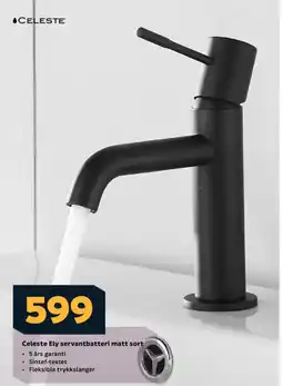 Megaflis Celeste Ely servantbatteri matt sort tilbud