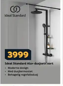 Megaflis Ideal Standard Alu+ dusjsett sort tilbud