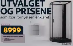 Megaflis Celeste Novello dusjkabinett m/ slagdør tilbud