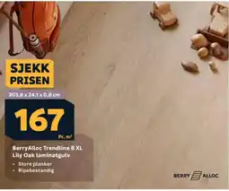 Megaflis Berry Alloc Trendline 8 XL Lily Oak laminatgulv tilbud