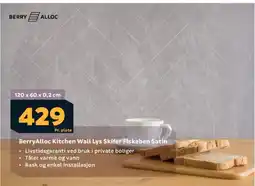 Megaflis BerryAlloc Kitchen Wall Lys Skifer Fiskeben Satin tilbud