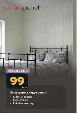 Megaflis Smartpanel skygge bomull tilbud