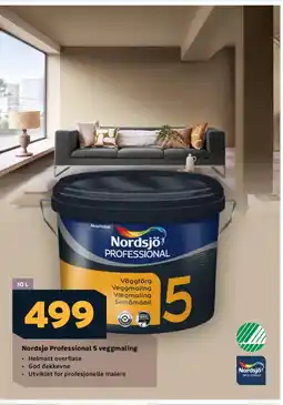 Megaflis Nordsjø Professional 5 veggmaling tilbud