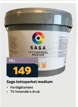 Megaflis Saga lettsparkel medium tilbud