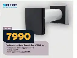 Megaflis Flexit romventilator Roomie One WiFi V2 sort tilbud