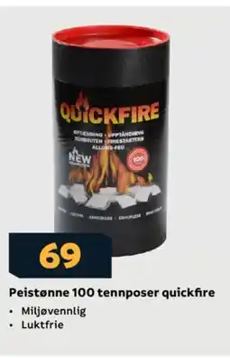 Megaflis Peistønne 100 tennposer quickfire tilbud