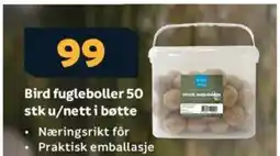 Megaflis Bird fugleboller 50 stk u/nett i bøtte tilbud