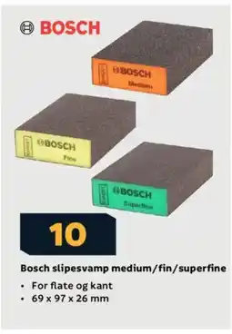 Megaflis Bosch slipesvamp medium/fin/superfine tilbud