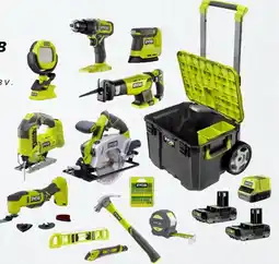 Coop Byggmix RYOBI R18CK7-2C20LB Verktøysett tilbud