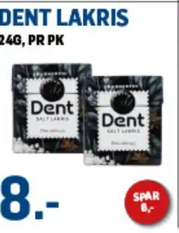 Price Lagerbutikk Dent lakris tilbud