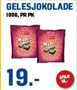 Price Lagerbutikk Gelesjokolade tilbud