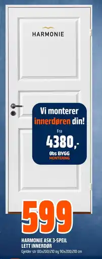 Coop Obs Harmonie ask 3-speil lett innerdør tilbud