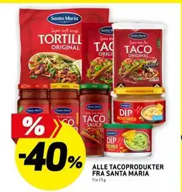 Bunnpris ALLE TACOPRODUKTER FRA SANTA MARIA tilbud