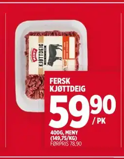 Meny FERSK KJØTTDEIG tilbud