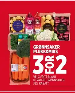 Meny GRØNNSAKER PLUKK&MIKS tilbud