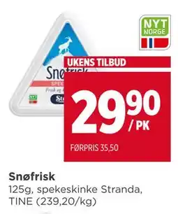 Meny Snøfrisk tilbud
