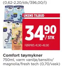 Meny Comfort tøymykner tilbud